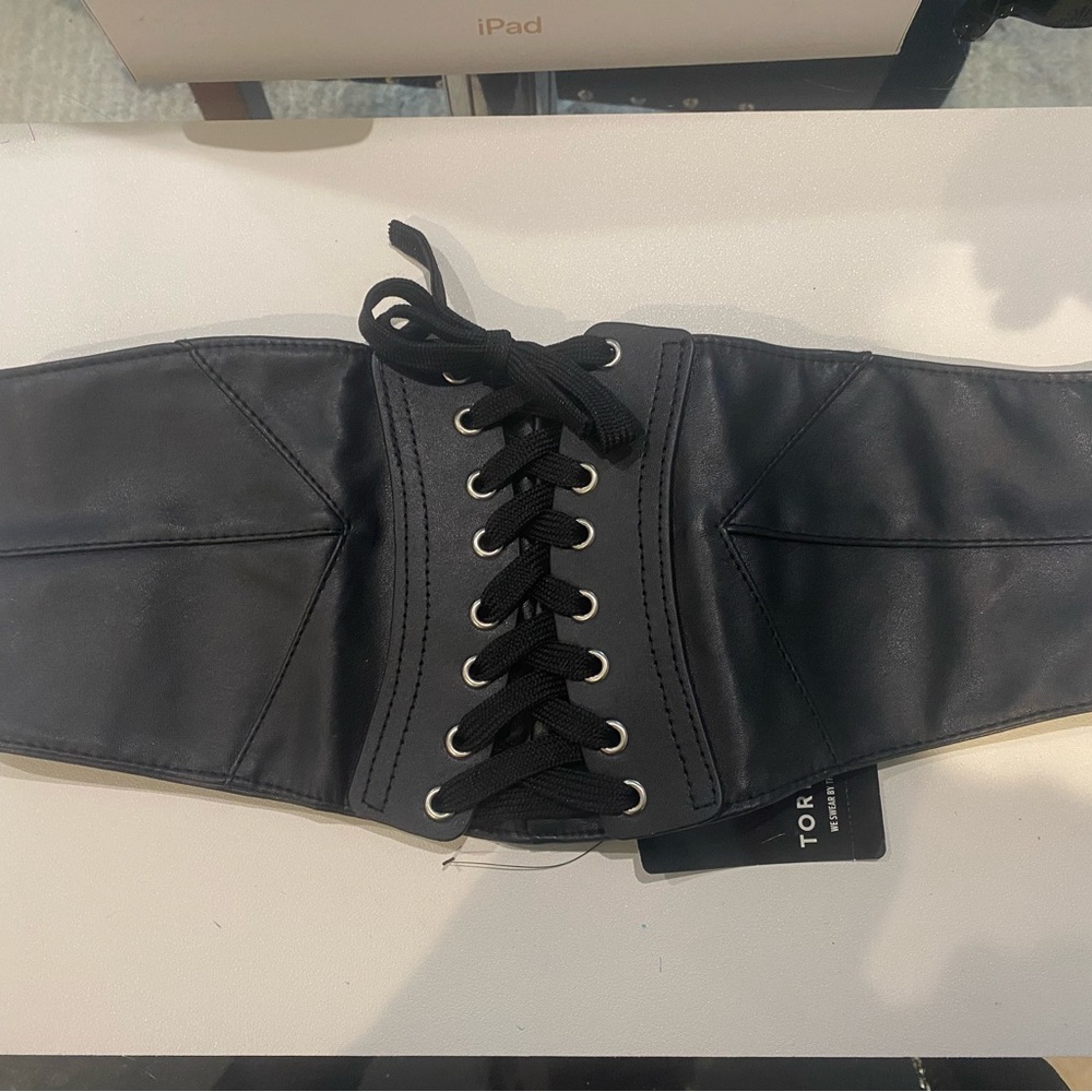 Torrid Black Lace-Up Corset Belt